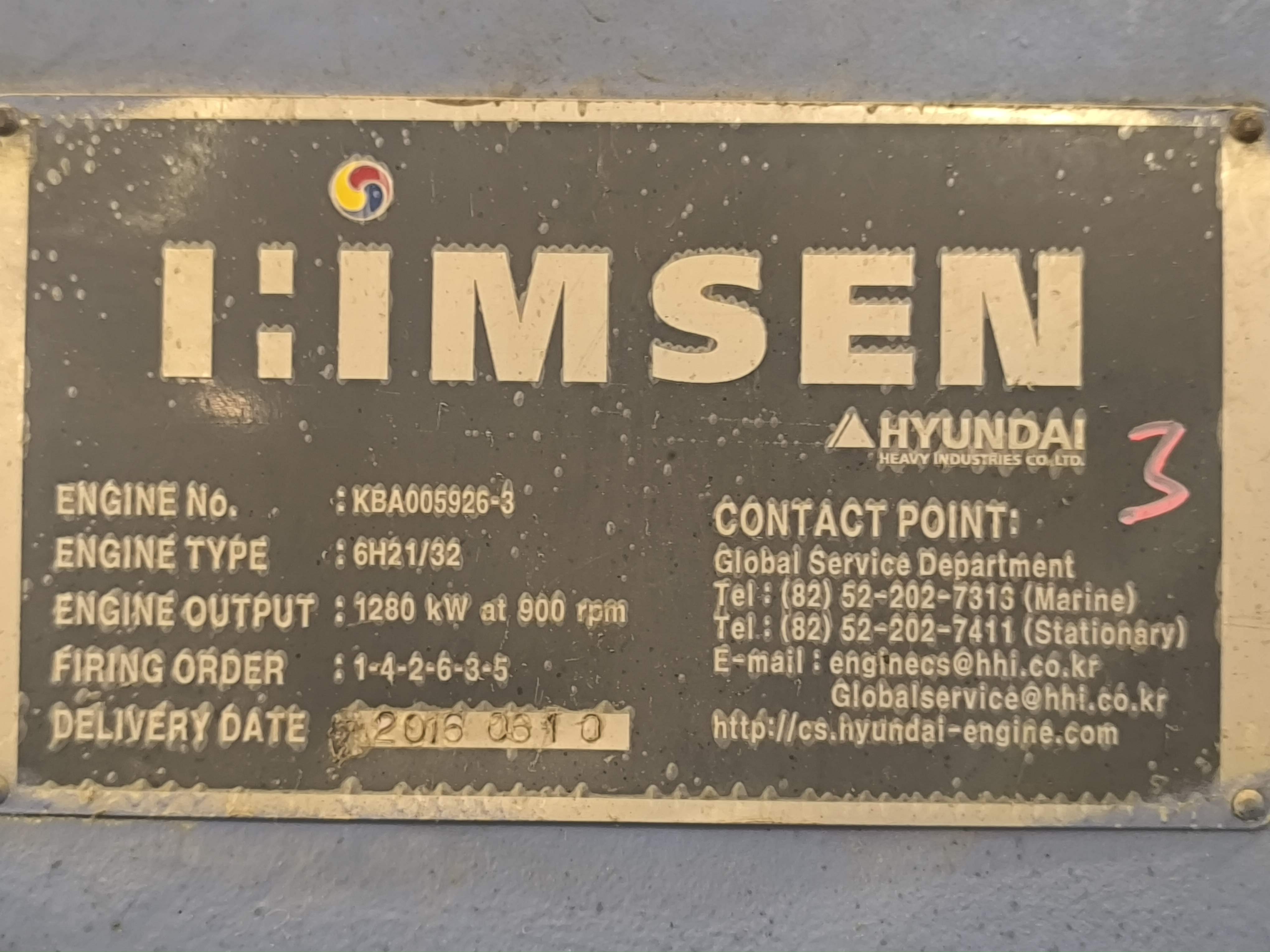 Crankshaft for Hyundai Himsen - 6H21/32